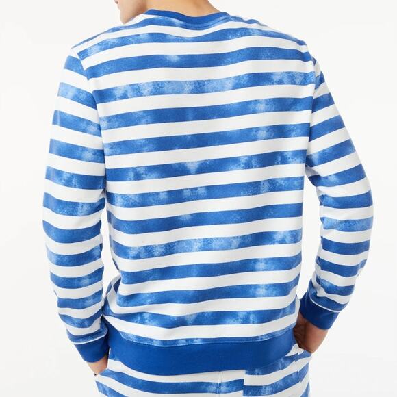 Free Assembly Stripe French Terry Sweatshirt Vintage Wash Blue Men's Medium - Picture 7 of 9